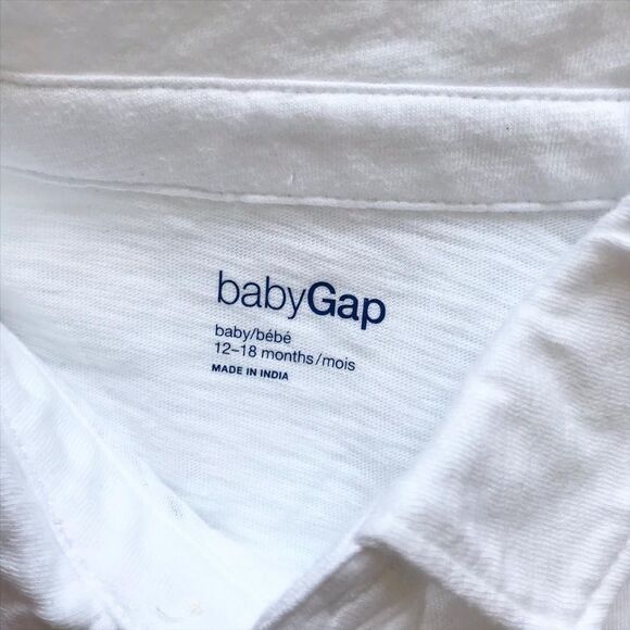 Babygap White short sleeve polo EUC 12-18 months - Picture 3 of 4